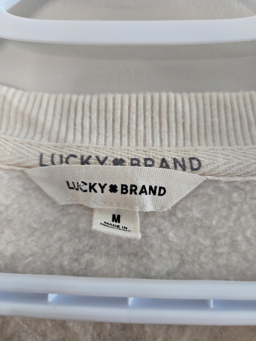 Lucky Brand cream southwestern sweatshirt with brown & rust print, medium, new - Picture 5 of 5